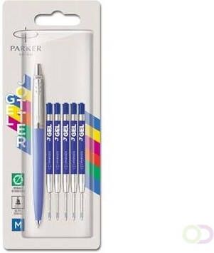 Parker Jotter Originals valuepack 1 x gelroller + 5 x vullingen op blister blauw