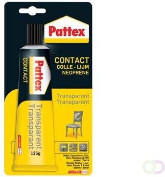 Pattex contactlijm Transparant tube van 125 g op blister