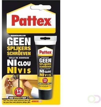Pattex montagelijm Geen Spijkers &amp Schroeven tube van 50 g op blister