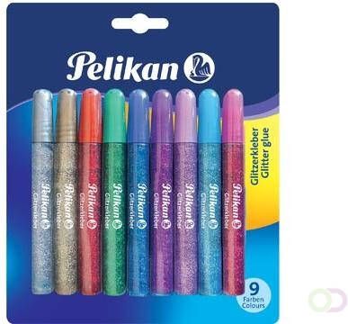 Pelikan glitterlijm 10 5 ml blister van 8 stuks in geassorteerde kleuren
