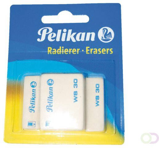 Pelikan Gum WS30 Potlood zacht 37x30x9mm 3 stuks op blister