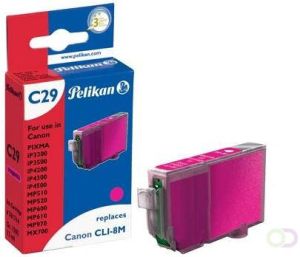 Pelikan inktcartridge magenta 490 pagina's voor Canon CLI-8M OEM: 0622B001