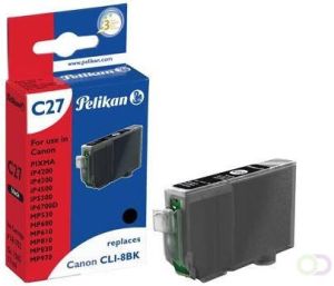 Pelikan inktcartridge zwart 400 pagina's voor Canon CLI-8BK OEM: 0620B001