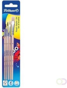 Pelikan penselenset blister van 5 stuks S613F in nr 6 en 10 en S24 in nr 2 4 en 6
