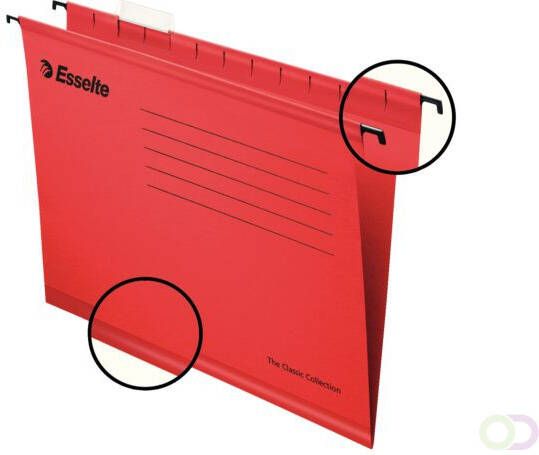 Pendaflex Hangmap Esselte Classic folio V-bodem 382x240mm rood