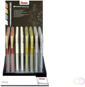 Pentel Gelschrijver K118 0.3mm display Ã  4 kleuren