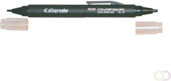Pentel Kalligrafiepen Itoya CL10 1.5 Ã©n 3.0mm penpunt zwart
