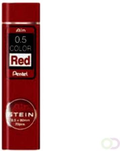 Pentel Potloodstift 0.5mm rood koker Ã  20 stuks