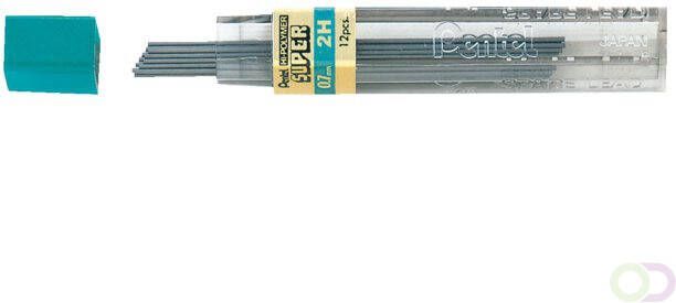 Pentel Potloodstift 0.7mm 2H zwart koker Ã  12 stuks - Foto 1