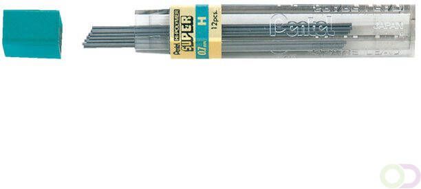 Pentel Potloodstift 0.7mm H zwart koker Ã  12 stuks