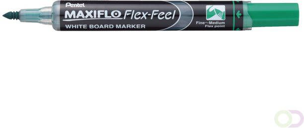 Pentel Viltstift MWL5SBF Maxiflo whiteboard rond 1.5-4.5mm groen