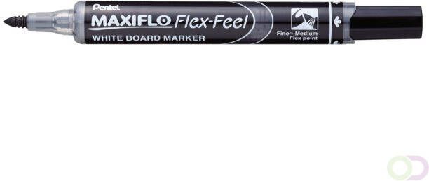 Pentel Viltstift Flex-Feel whiteboard MWL5SBF 1-5mm zwart