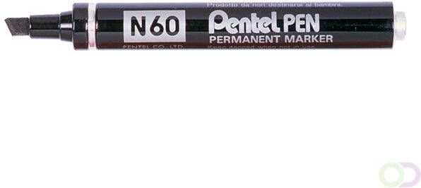 Pentel Viltstift N60 schuin zwart 1.5 3mm