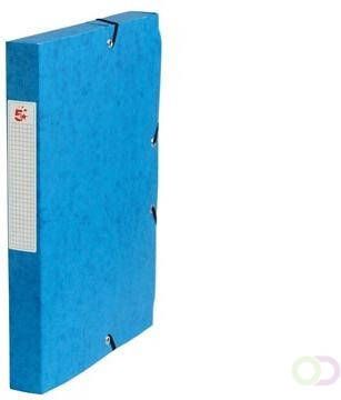Pergamy elastobox rug van 4 cm donkerblauw