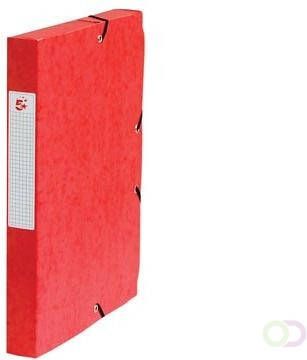 Pergamy elastobox rug van 4 cm rood