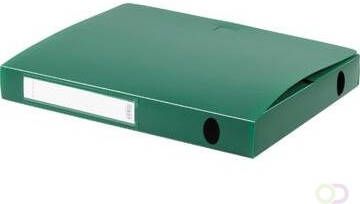 Pergamy elastobox voor ft A4 uit PP van 700 micron rug van 4 cm groen