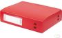 Pergamy elastobox voor ft A4 uit PP van 700 micron rug van 8 cm rood - Thumbnail 1