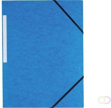 Pergamy elastomap 3 kleppen donkerblauw pak van 10 stuks