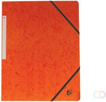 Pergamy elastomap ft A4 (24x32 cm) uit karton met elastieken zonder kleppen pak van 10 stuks oranje