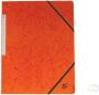 Pergamy elastomap ft A4 (24x32 cm) uit karton met elastieken zonder kleppen pak van 10 stuks oranje - Thumbnail 2
