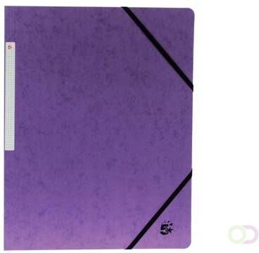 Pergamy elastomap ft A4 (24x32 cm) uit karton met elastieken zonder kleppen pak van 10 stuks paars