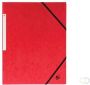 Pergamy elastomap ft A4(24x32 cm ) uit karton met elastieken zonder kleppen pak van 10 stuks rood - Thumbnail 2