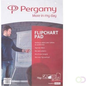 Pergamy flipchartpapier ft A1 (58 5 x 81 cm) geruit pak met 40 blad