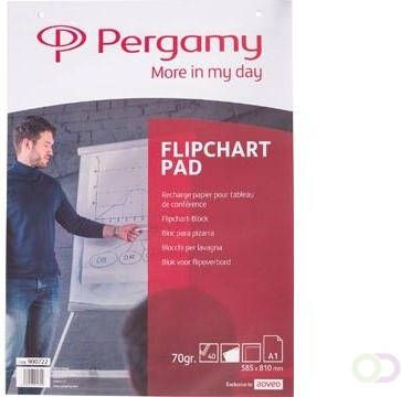 Pergamy flipchartpapier ft A1 blanco 40 blad