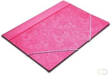 Pergamy Mandala elastomap met kleppen ft A4 roze