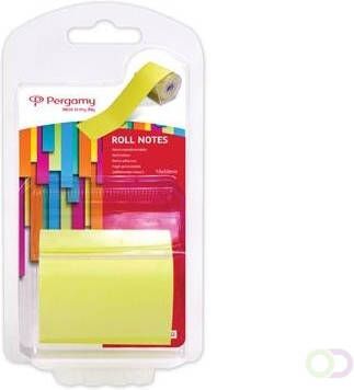 Pergamy Roll notes ft 10 m x 50 mm neon geel