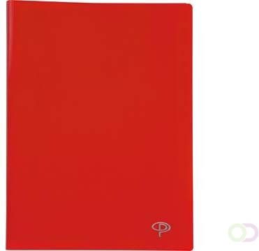Pergamy showalbum voor ft A4 met 20 transparante tassen rood