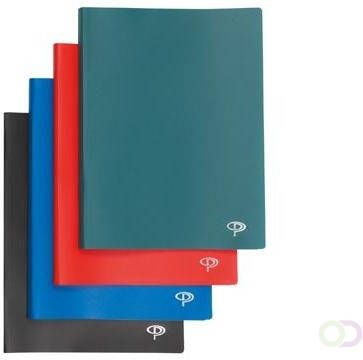 Pergamy showalbum voor ft A4 met 40 transparante tassen in geassorteerde kleuren