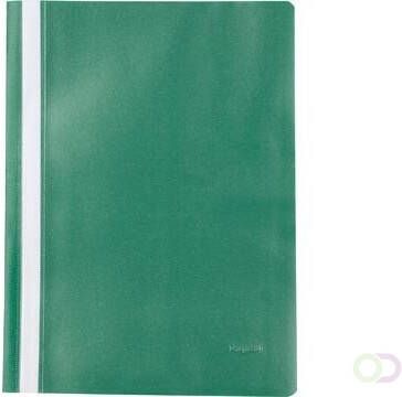 Pergamy snelhechtmap ft A4 PP pak van 5 stuks groen