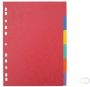 Pergamy tabbladen ft A4 maxi 11 gaatsperforatie stevig karton geassorteerde kleuren 6 tabs - Thumbnail 2