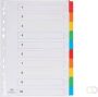 Pergamy tabbladen met indexblad ft A4 11-gaatsperforatie geassorteerde kleuren 10 tabs 25 stuks - Thumbnail 2