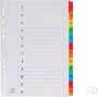 Pergamy tabbladen met indexblad ft A4 11-gaatsperforatie geassorteerde kleuren set 1-12 - Thumbnail 1