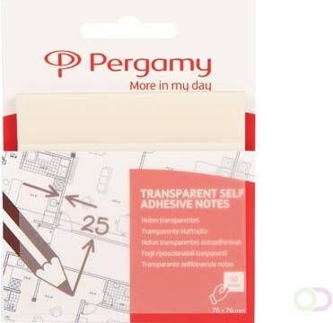 Pergamy transparante notes ft 76 x 76 mm 50 vel wit