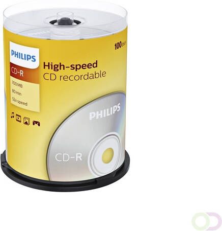 Philips CD-R 80Min 700MB 52x SP (100)