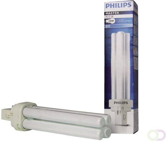 Philips Spaarlamp Master PL-C 2P 18W 1200 Lumen 830 warm wit