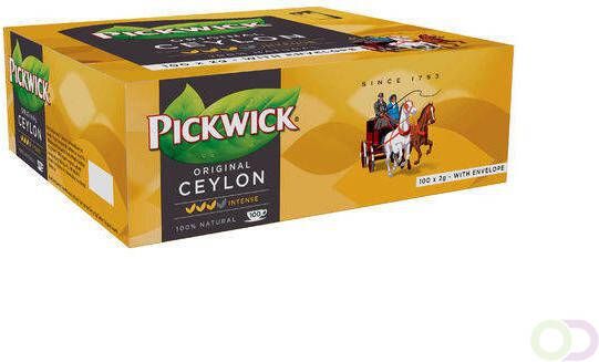 Pickwick Thee Ceylon 100 zakjes van 2gr met envelop