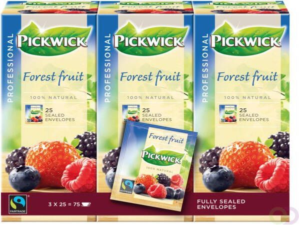 Pickwick Thee Fair Trade bosvruchten 25 zakjes van 1.5gr
