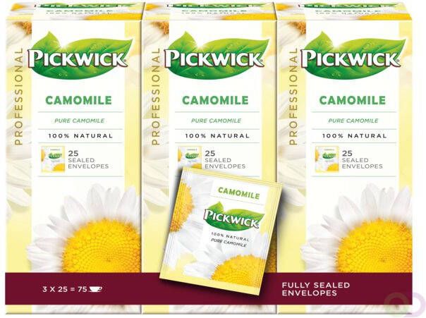Pickwick Thee kamille 25 zakjes van 1.5gr