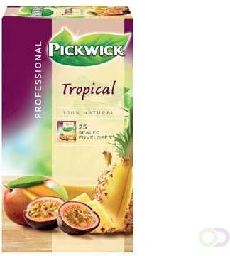 Pickwick thee tropische vruchten pak van 25 zakjes