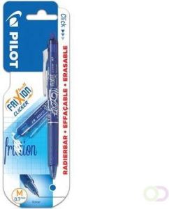 Pilot balpen FriXion Ball Clicker schrijfbreedte: 0 7 mm medium punt op blister blauw