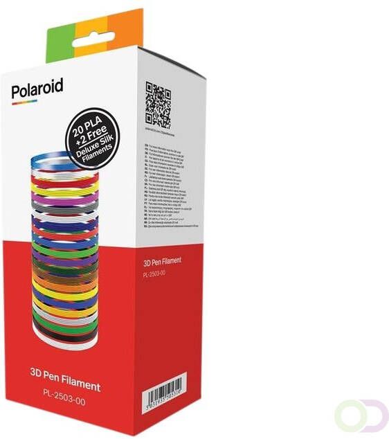 Polaroid 3D Filament 1.75mm PLA 22stuks assorti