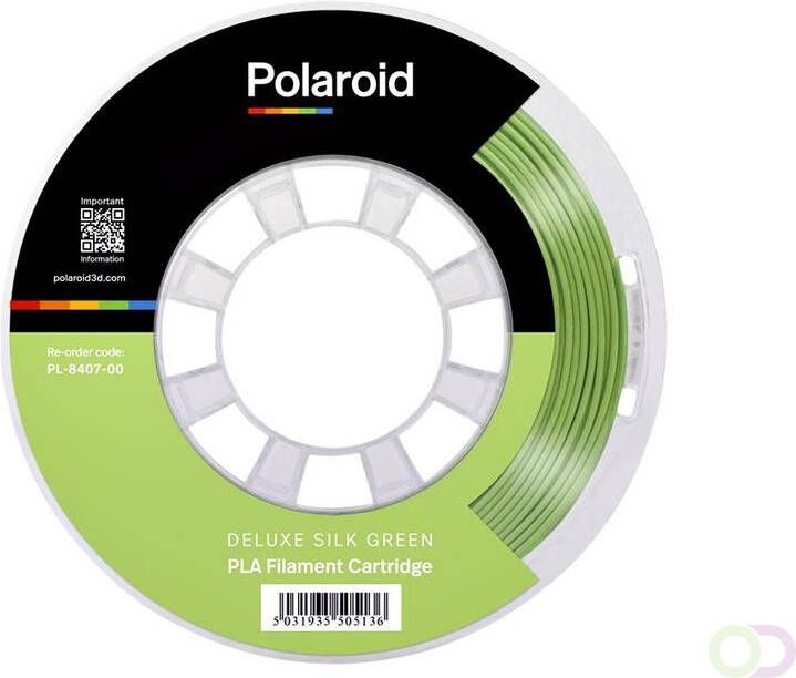 Polaroid 3D Filament PLA Universal 250g Deluxe Zijde groen