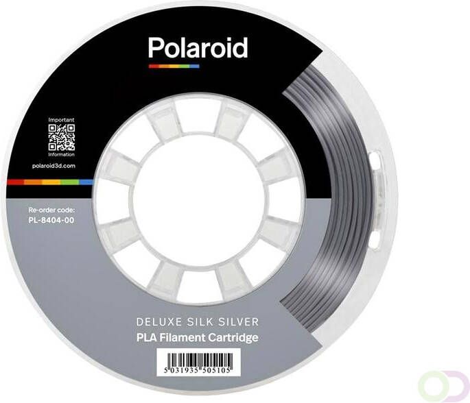Polaroid 3D Filament PLA Universal 250g Deluxe Zijde zilver
