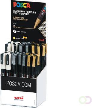 Posca paintmarker PC-3M display van 36 stuks in geassorteerde kleuren