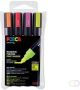 Posca paintmarker PC 5M etui met 4 stuks in geassorteerde fluo kleuren - Thumbnail 2