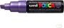Posca uni-ball Paint Marker op waterbasis PC-8K paars metaal - Thumbnail 2